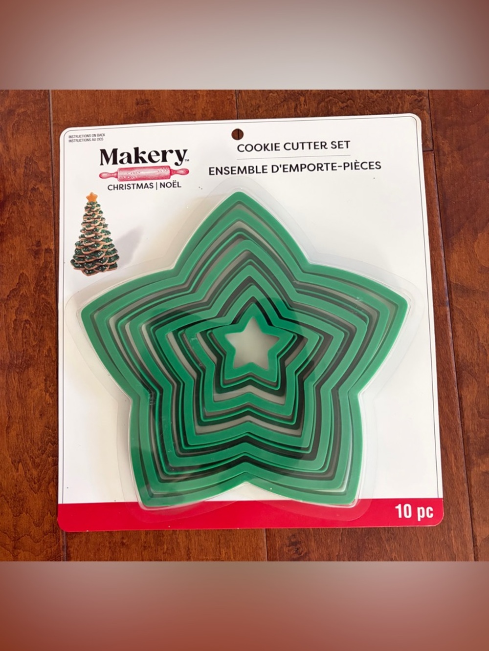 Makery Christmas Star Cookie Cutter Set - Green New